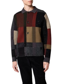 Gilet veste patch camel noir brique Paul Smith Homme M2R A061 W22838 78 boutique vêtement mode Strasbourg shop store face