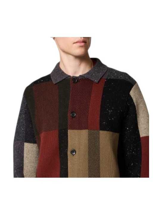 Gilet veste patch camel noir brique Paul Smith Homme M2R A061 W22838 78 boutique vêtement mode Strasbourg shop store col