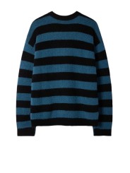 Pull rayé col rond noir bleu Paul Smith Homme M2R A064 W22833 79 vêtement mode boutique Strasbourg store shop dos