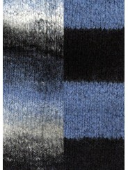 Pull rayé col rond noir bleu Paul Smith Homme M2R A064 W22833 79 vêtement mode boutique Strasbourg store shop zoom