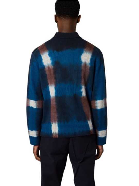 Pull polo tie & die bleu choco Paul Smith Homme M2R A066 W22834 49 vêtement mode boutique Strasbourg shop store style dos