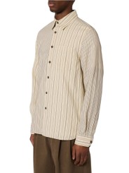 Chemise patch floqué rayé écru bleu Paul Smith Homme M2R A191M W22801 02 vêtement mode boutique Strasbourg shop store