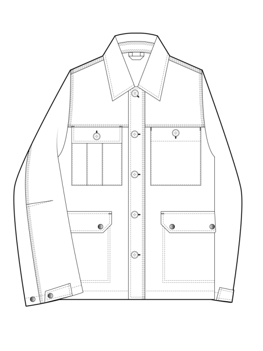 Veste saharienne velours côtelé bleu indigo Paul Smith Homme M2R A194 W22786 46 vêtement mode boutique Strasbourg shop store s
