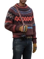 Pull jacquard bordeaux orange épais M1R A002 W03263 28 Paul Smith homme Strasbourg vêtement mode store front