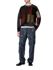 Pantalon cargo denim print jungle bleu vert Paul Smith Homme M2R A201P W22813 46 boutique Strasbourg vêtement shop mode store l