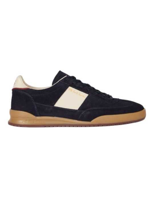 BASKETS DOVER SUEDE NAVY BANDE BLANCHE CUIR M2S DVR82 TLEA 49 PAUL SMITH HOMME
