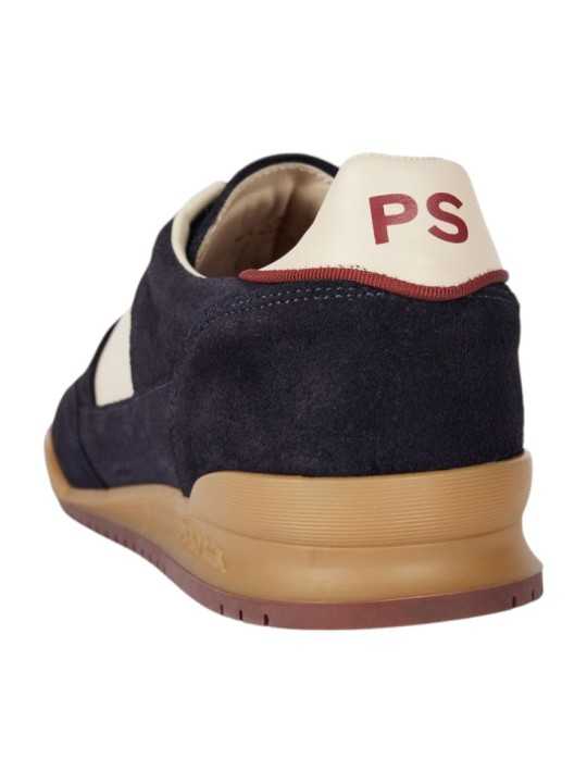 BASKETS DOVER SUEDE NAVY BANDE BLANCHE CUIR M2S DVR82 TLEA 49 PAUL SMITH HOMME