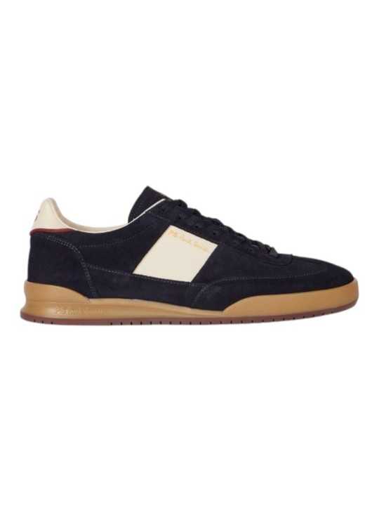 BASKETS DOVER SUEDE NAVY BANDE BLANCHE CUIR M2S DVR82 TLEA 49 PAUL SMITH HOMME