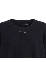 Pull col rond large over yack noir Isabel Benenato Femme DK13 01 vêtement mode boutique Strasbourg shop store détail