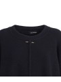 Pull col rond large over yack noir Isabel Benenato Femme DK13 01 vêtement mode boutique Strasbourg shop store détail