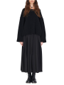 Pull col rond large over yack noir Isabel Benenato Femme DK13 01 vêtement mode boutique Strasbourg shop store look
