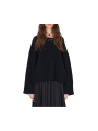 Pull col rond large over yack noir Isabel Benenato Femme DK13 01 vêtement mode boutique Strasbourg shop store front
