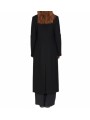 Manteau long officier noir manches bas maille Isabel Benenato Femme DW01 01 vêtement créateur mode shop boutique Strasbourg b