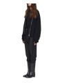 Blouson court col v noir yack dos Isabel Benenato Femme DW42 01 vêtement créateur mode boutique Strasbourg shop profil