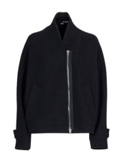 Blouson court col v noir yack dos Isabel Benenato Femme DW42 01 vêtement créateur mode boutique Strasbourg shop flat2
