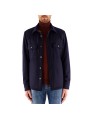 VESTE LAINE NAVY DOUBLURE ECO SHIRLING BEIGE 3679 RW JACOB COHEN HOMME face