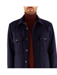 Veste laine navy doublure eco shirling beige Jacob Cohën Homme 3679 RW vêtement mode boutique style Strasbourg shop store détail