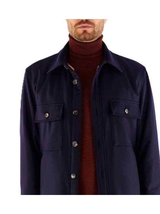 Veste laine navy doublure eco shirling beige Jacob Cohën Homme 3679 RW vêtement mode boutique style Strasbourg shop store détail