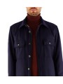 Veste laine navy doublure eco shirling beige Jacob Cohën Homme 3679 RW vêtement mode boutique style Strasbourg shop store détail