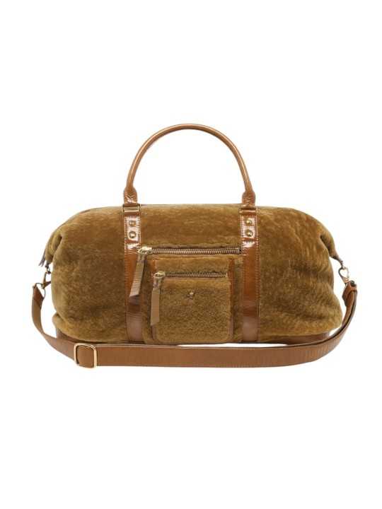 Sac 24H Roger XS peau lainé cuir glacé sienna tabac 4614 ROGER XS SIENA PEAU LAINEE BOUTIQUE STRASBOURG ACCESSOIRE b