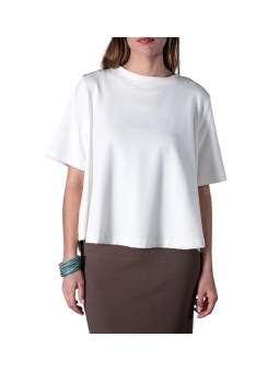 Sweat Margaux loose manches courtes BLANC Anonym femme vêtement mode cool boutique Strasbourg shop store front