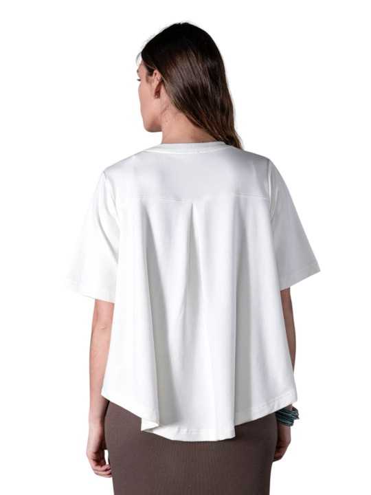 Sweat Margaux loose manches courtes BLANC Anonym femme vêtement mode cool boutique Strasbourg shop store dos