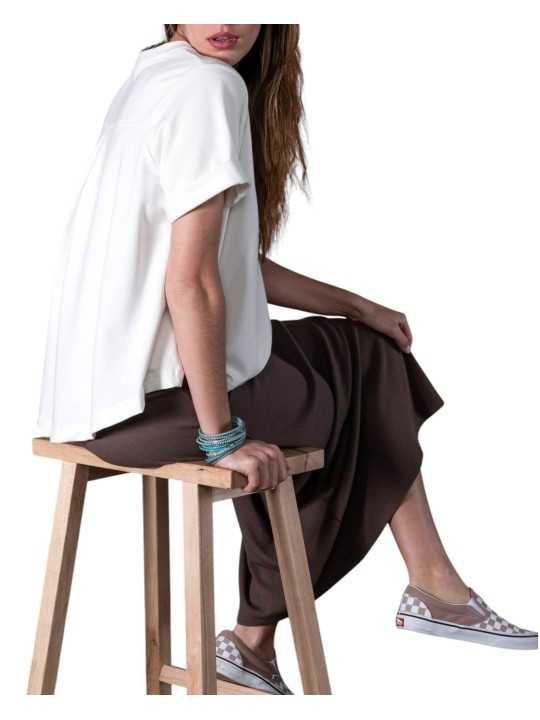 Sweat Margaux loose manches courtes BLANC Anonym femme vêtement mode cool boutique Strasbourg shop store look