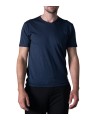 T-shirt Milo flammé col v bleu Odyssee coton Pima Anonym Homme vêtement mode cool boutique Strasbourg shop store look