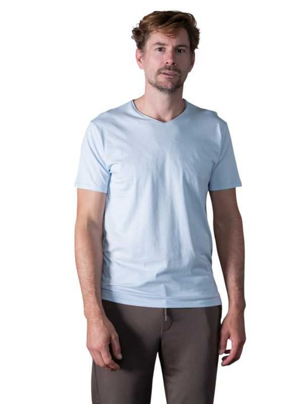 T-shirt Milo col v CIEL manches courtes coton Pima Anonym Homme vêtement mode cool boutique Strasbourg shop store front