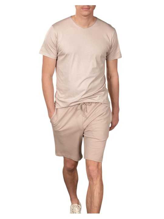 T-shirt Milo Dune col v coton Pima Anonym Homme vêtement mode cool boutique Strasbourg shop store look