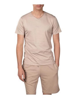 T-shirt Milo Dune col v coton Pima Anonym Homme vêtement mode cool boutique Strasbourg shop store front