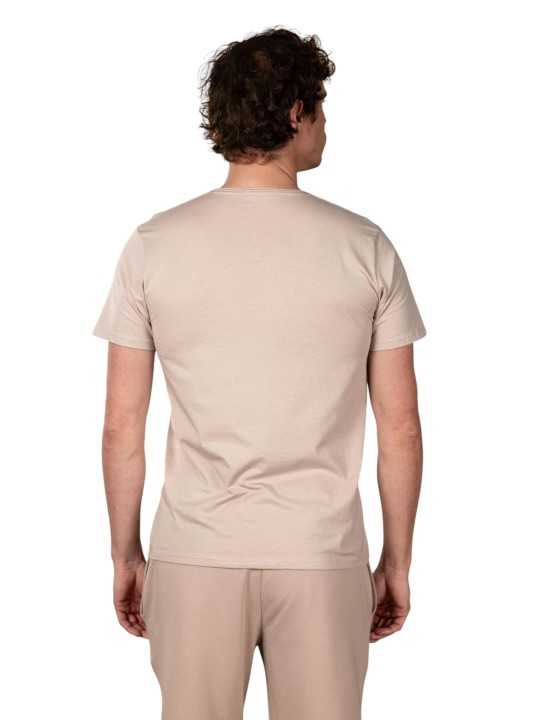 T-shirt Milo Dune col v coton Pima Anonym Homme vêtement mode cool boutique Strasbourg shop store dos