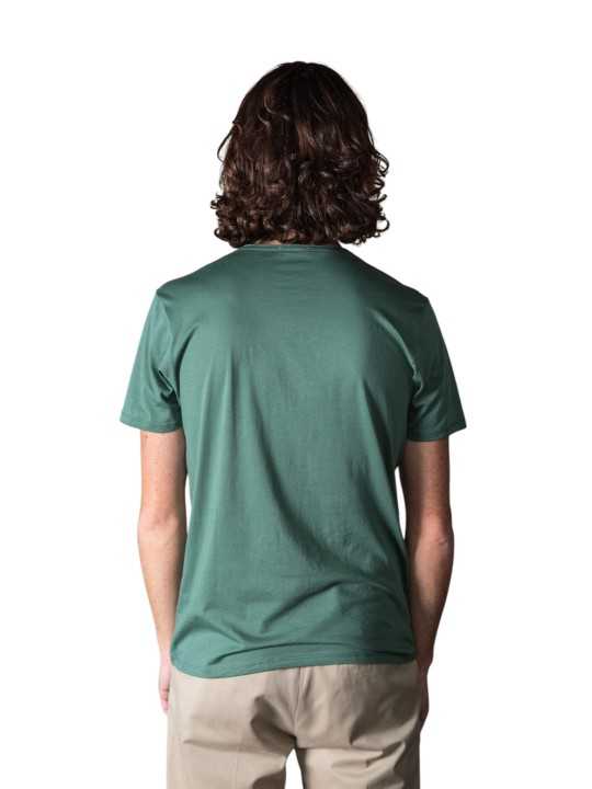T-shirt Milo vert Forest col v coton Pima Anonym Homme vêtement mode cool boutique Strasbourg shop store dos