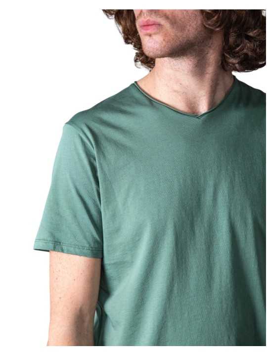 T-shirt Milo vert Forest col v coton Pima Anonym Homme vêtement mode cool boutique Strasbourg shop store look
