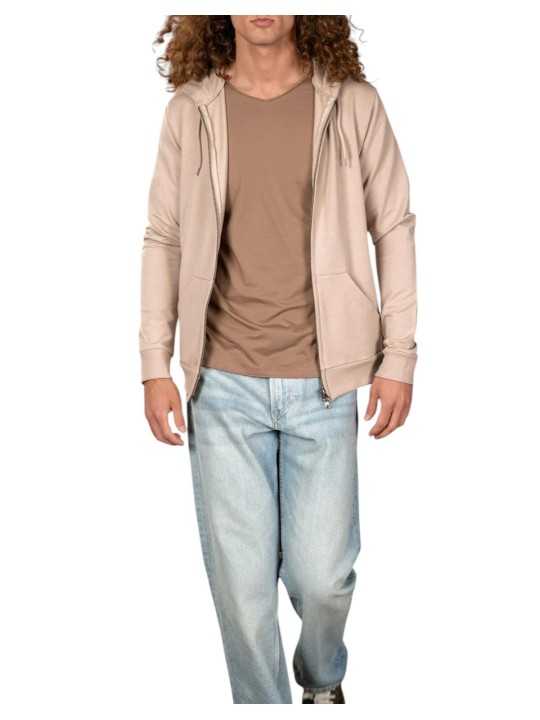 T-shirt Milo capuccino col v coton pima Anonym homme vêtement mode cool boutique Strasbourg shop store look