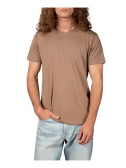 T-shirt Milo capuccino col v coton pima Anonym homme vêtement mode cool boutique Strasbourg shop store front