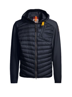 Doudoune Nolan navy manches nid d'abeille capuche Parajumpers Homme 26SMPMHYWU02P05 0316 1 boutique Strasbourg vêtement shop