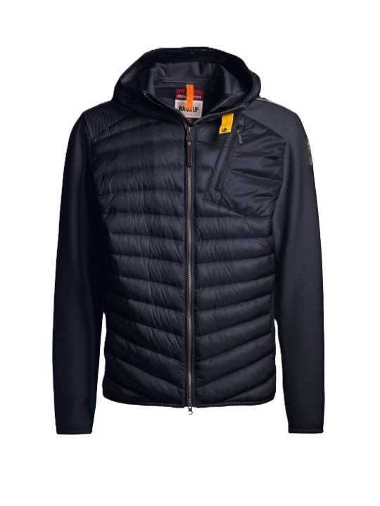 Doudoune Nolan navy manches nid d'abeille capuche Parajumpers Homme 26SMPMHYWU02P05 0316 1 boutique Strasbourg vêtement shop