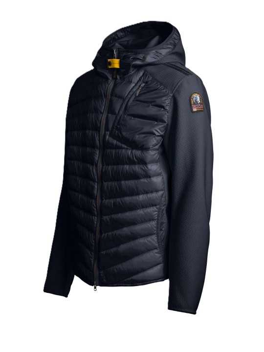Doudoune Nolan navy manches nid d'abeille capuche Parajumpers Homme 26SMPMHYWU02P05 0316 1 boutique Strasbourg vêtement shop 2