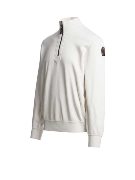 Pull col camionneur Scoe écru Parajumpers PJS Homme 26WMPMKNKC06P14 0132 boutique Strasbourg vêtement shop profil