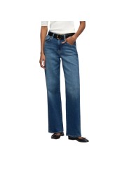 Jeans droit Stovepipe taille haute toile souple denim délavé 7 For All Mankind 7U4N0120 3NP boutique Strasbourg vêtement shop lo
