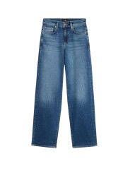 Jeans droit Stovepipe taille haute toile souple denim délavé 7 For All Mankind 7U4N0120 3NP boutique Strasbourg vêtement shop 3
