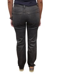 Jeans Calie droit ajusté toile enduite choco vintage Coating Brown 7 For All Mankind 7UC90H42 Seven boutique Strasbourg shop 2