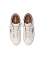 Sneakers Paris cuir blanc spoiler rose Philippe Model Femme PRLD VD05 Strasbourg boutique shop store online baskets vue