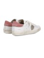 Sneakers Paris cuir blanc spoiler rose Philippe Model Femme PRLD VD05 Strasbourg boutique shop store online baskets back
