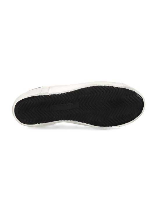 Sneakers Paris cuir blanc spoiler rose Philippe Model Femme PRLD VD05 Strasbourg boutique shop store online baskets front sous