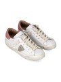 Sneakers Paris cuir blanc spoiler rose Philippe Model Femme PRLD VD05 Strasbourg boutique shop store online baskets front