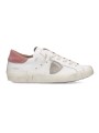 Sneakers Paris cuir blanc spoiler rose Philippe Model Femme PRLD VD05 Strasbourg boutique shop store online baskets face