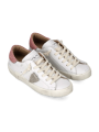 Sneakers Paris cuir blanc spoiler rose Philippe Model Femme PRLD VD05 Strasbourg boutique shop store online baskets front look