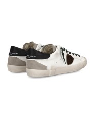 SNEAKERS PARIS BLANC SPOILER NOIR LOGO BRUN PRLU WX55 PHILIPPE MODEL HOMME Strasbourg boutique shop store online baskets BACK